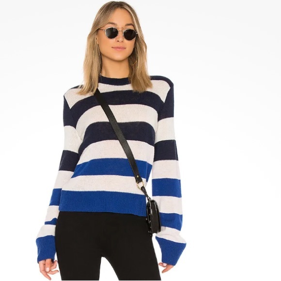 Rag and Bone Annika Blue Striped Sweater NWT - Picture 1 of 7